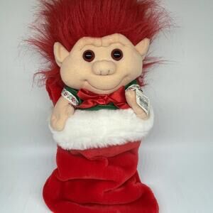 Troll Plush 18" Christmas Stocking‎ NEW with Tags Commonwealth Vintage 1992